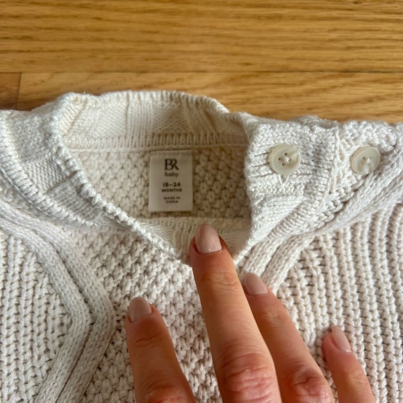 Banana Republic Baby Cable Knit Sweater & Bloomer Set- Cream, 18-24m- NWOT - Picture 3 of 9